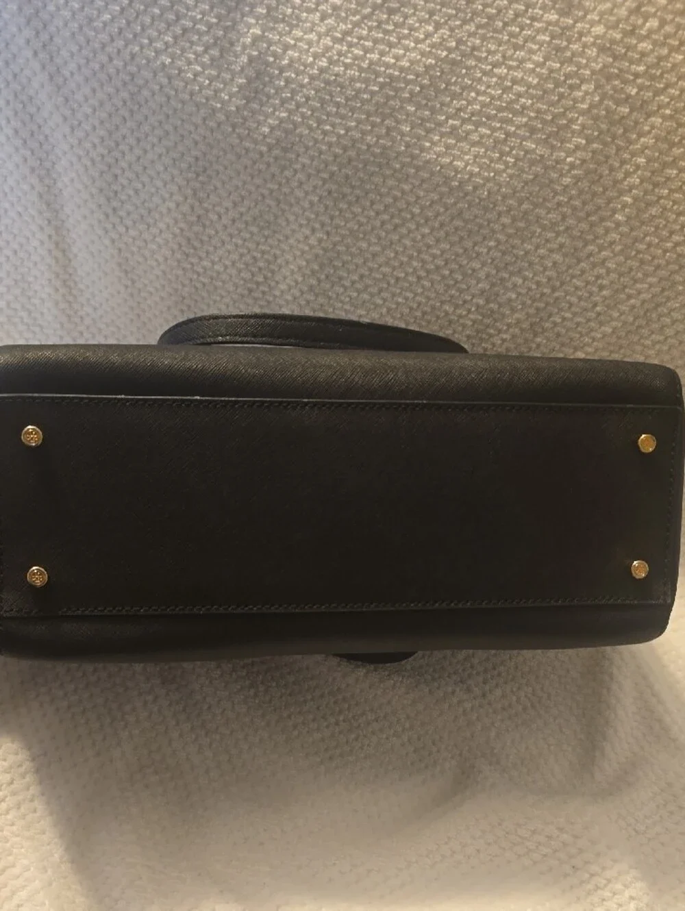 Tory Burch Black Leather Tote with Tassel